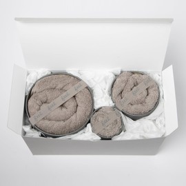 Growing Towel "Feel" Triple Gift Box Set (Mist (White Color))