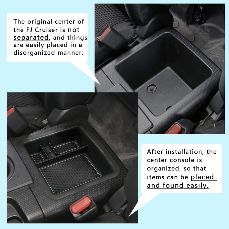 EDBETOS Center Console Organizer Tray Compatible with Toyota FJ Cruiser