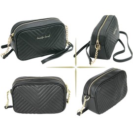 JENNIFER JONES - Fashionable Women's Handbag - Small Shoulder Bag - Crossbody Bag - Shoulder Bag for Going Out, black