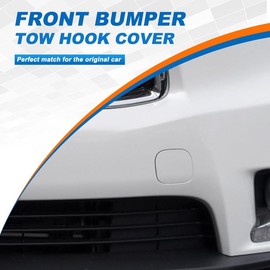 CZShiYue Car Front Bumper Tow Hook Cover Cap Towing Eye Fit for Toyota Highlander 2014 2015 2016 Trailer Cover 521200E927 521270E926 (Gray, Left Driver Side)