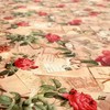 ANRO Oilcloth Tablecloth Oilcloth Tablecloth Country House Roses Letters Round