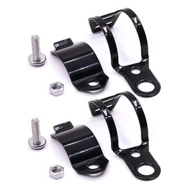 YnGia 2PCS Motorcycle Headlight Bracket, Black Motorbike Turn Signal Mount Bracket Fork Tube Clamp Kit 25-30mm for Chopper Cafe Racer