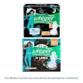 Whisper Ultra Night - Almohadillas sanitarias para mujer, XXXL 20 servilletas