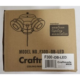 Craftmade NEW Craftmade 3 Light Universal Fan Light Kit Olde Bronze F300-OB-LED