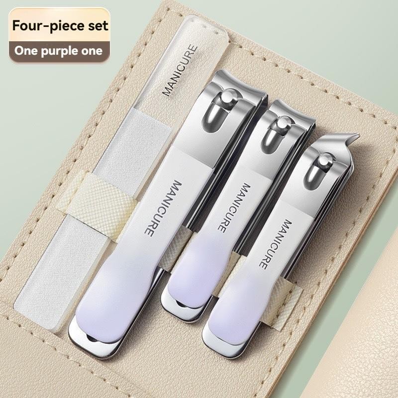 Set 4in1 Gunting Kuku, bag putar Stainless Steel anti-rust, nyaman