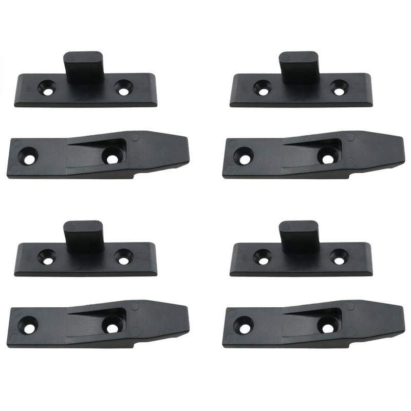 HJGarden 4Set Black Keku Suspension Fittings Quick Fitting Furniture Panel
