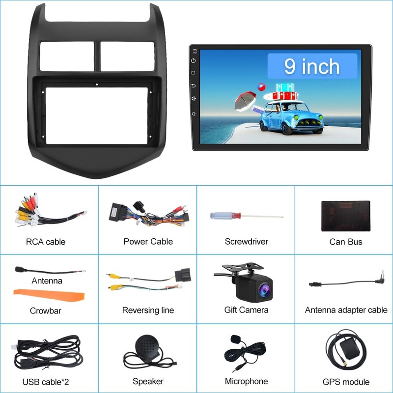 Car Radio Stereo for Chevy Aveo Sonic 2011 2012 2013