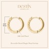 Stackable Classic Round Huggie Hoop Earrings – 18K Gold Plated