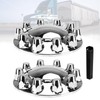 33mm Axle Cover Chromed Thread-On Standart Lug Nut Covers with