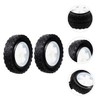 CHILDWEET 2pcs Solid Mute Rubber Casters for Lawn Mowers and