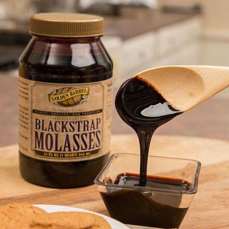 Golden Barrel Unsulfured Black Strap molasses, 32 oz