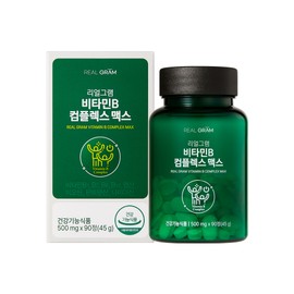 (3 months supply) [Realgram] 8 types of vitamin B 200% Complex Max 500mg x 90 tablets 1 box / (3개월분) [리얼그램] 8종 비타민B 200% 컴플렉스 맥스 500mg x 90정 1박스