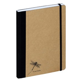 Pagna Notebook A5 pure, high-quality kraft paper cover and embossing, 192 pages of squared paper