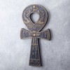 Veronese Design 16 Inch Egyptian Ankh Resin Wall Sculpture Black