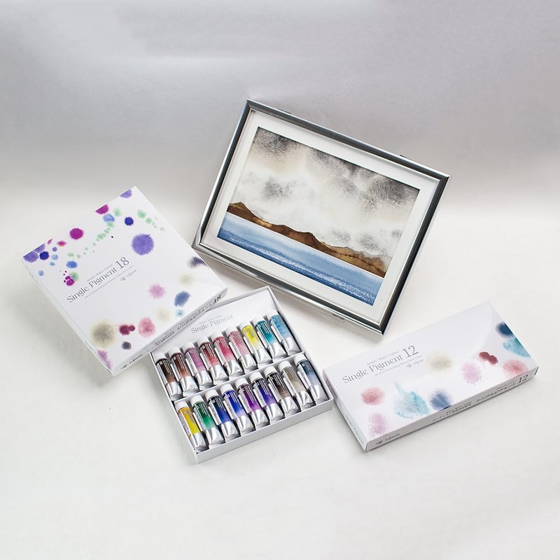 Kusakabe 314054 Watercolor Single Pigment Watercolor Granulation, Set of 12