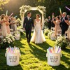 2 Pcs White Large Wedding Baskets with Handles 15.75 Inch