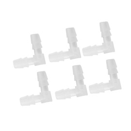 VekAuto 6 Pcs Universal Automotive Vacuum Tubing Connector - Car 90 Degree 4mm/ 5/32" L Shaped Vacuum Tubing Connector Assortment 2 Way Vacuum Line Fittings - Transparent Auto Accessories