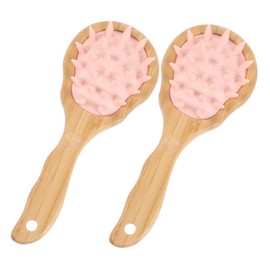 Mikinona Hairdressing Brush Set Detangle Massager Comb for Curly Hair Wooden Paddle Wet/dry Use