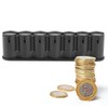 7-Hole Euro Coin Collector, Change Storage for Coin Storage (Black)