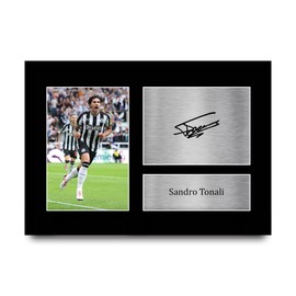 HWC Trading A4 Sandro Tonali Newcastle United Gifts Printed Signed Autograph Picture for Football Fans and Supporters - A4