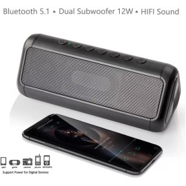 Solar Bluetooth Speaker, Wireless Waterproof Bluetooth Speaker