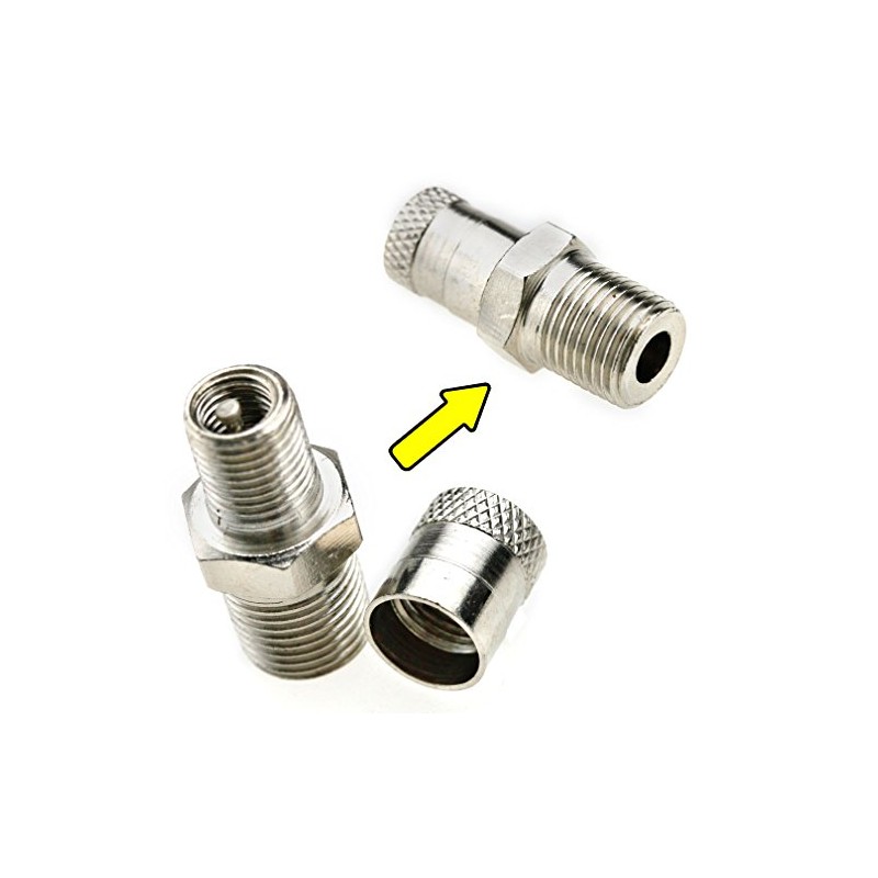 2X 1/8" BSP BSPT Schrader Tank Valve 25MM Wheel AIR