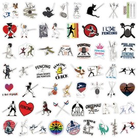 Bric Dodo Pack of 50 Sword Fighting Stickers Car Laptop Phone Guitar Skateboard Motorcycle Bicycle Sword Fighting Stickers Set Vinyl Waterproof Aesthetic Stickers for Teenagers Children Adults