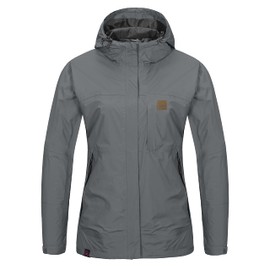 Little Donkey Andy Women's Waterproof Rain Jacket Windproof Light Jacket, Breathable Outdoor Rain Shell with Hood for Hiking Travel Golf Grey M