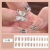 XUZOO 24 Pcs Nail Tips, 3D Nails, Short and Long,