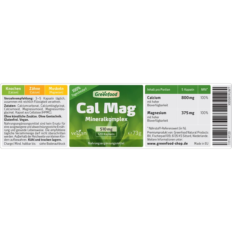 Greenfield Wild Calcium + Magnesium Mineral Complex, particularly Organic Availability.