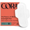 Cora Organic Cotton Ultra Thin Overnight Fragrance Free Pads Super