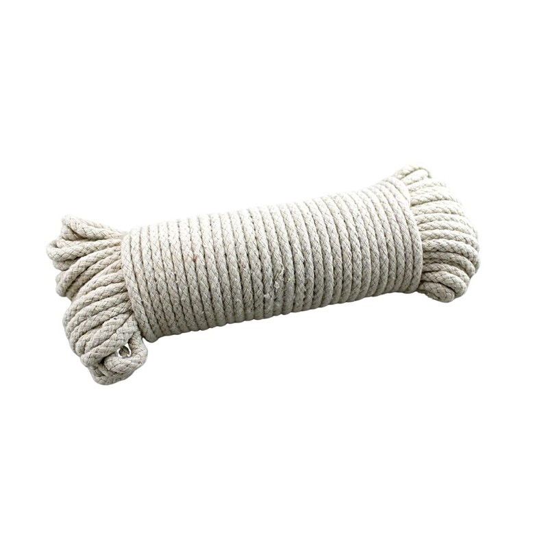 Dependable Industries Inc. Essentials Laundry Clothesline Kit 100ft Cotton Line,