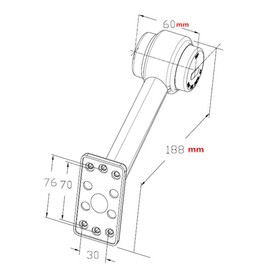 MASO SIDE LIGHT 2X 8 LED SIDE OUTLINE STALK MARKER LIGHTS LAMP 12V White Red TRAILER TRUCK CARAVAN 20CM