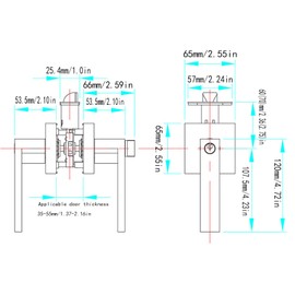 WANLIAN Entry Door Lock Set, Square Door Lever, Interior Bedroom Door Lever, for Bedroom, Passage Door Privacy Locking Interior/Exterior Entry Door Knob