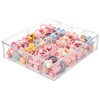 KKONHII Hair Accessories Organizer with Lid Clear Hair Tie Organizer