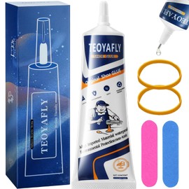 3.7oz Shoe Glue Sole Repair,Slow-Drying Transparent Shoe Repair Glue,Waterproof,Non-Hardening Glue for Shoes Repair Soles,TEOYAFLY Professional Glue for Shoes for Repairing Worn Shoe,Leather,Boots,etc