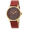 COACH 14503874 Brown Logo Dial Red Leather Strap Ladies Grand