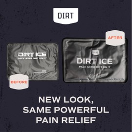 Dirt Ice - Gel Ice Pack - Large - 14.5"x10.5" - Ice Packs for Injuries Reusable - Swelling, Bruising & Sore Muscles - Pain Relief - Shoulder, Neck, Back, Elbow, Foot & Knee Ice Pack Wrap - Cold Pack