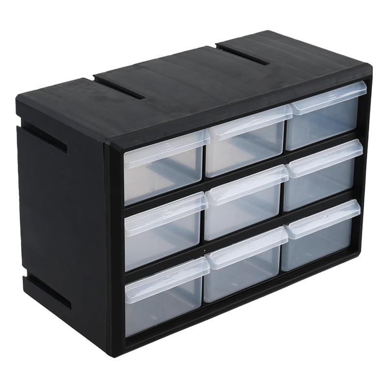 Callyne 9-Drawer Plastic Hardware Storage Drawer, Screw Hardware Storage Organizer,
