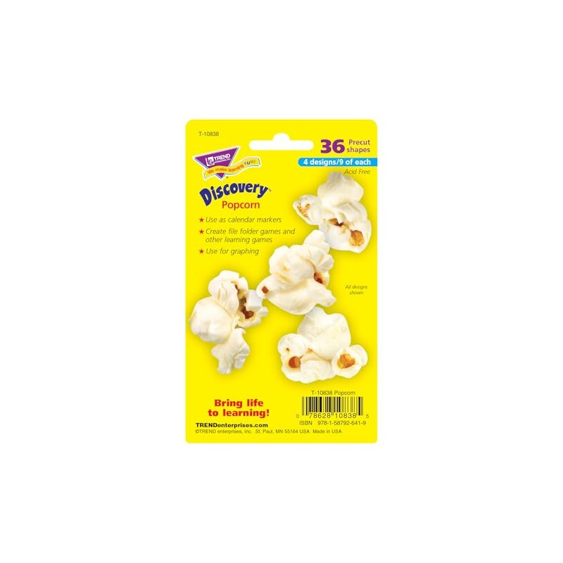 TREND Popcorn Mini Accents Variety Pack, Classroom Bulletin Board Cut