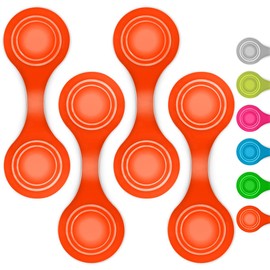 smartday Magnetic Reflectors Orange (Set of 4) - Reflector Clip Pendant for Children, School Bags, Clothes, Prams & Dogs I Reflector, Light Pendant Dog