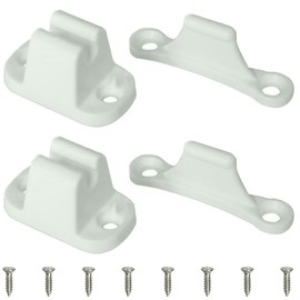 Bamyli Pack of 2 T Shaped Motorhome Door Holder, Door Stop Caravan Door Stopper Clip Kit (White)