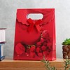Rose Ribbon Gift Bag Gift Bag (12x16cm) 9ea