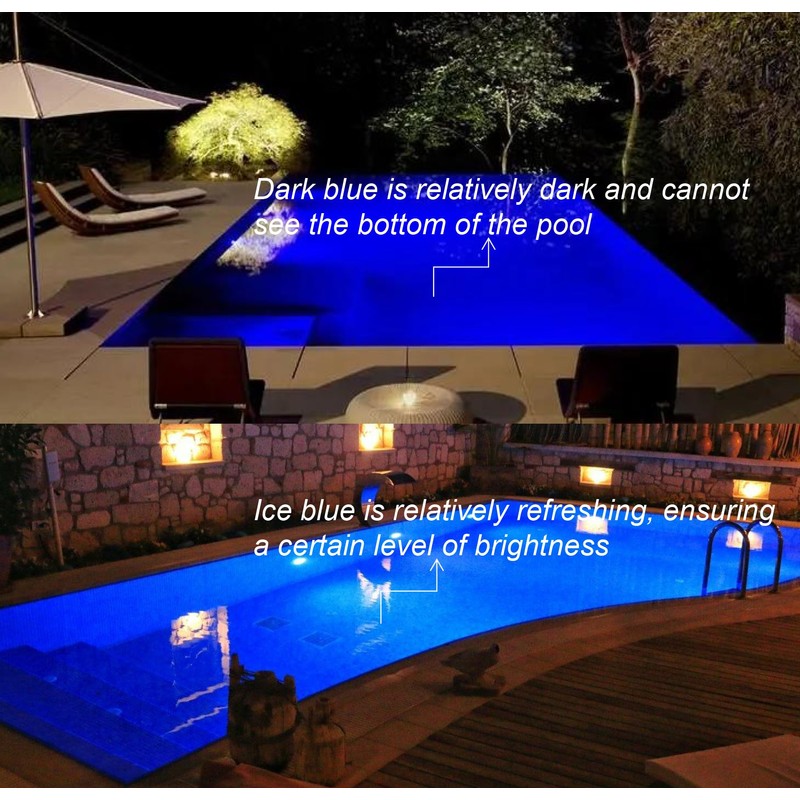 QCYYQYT LED Pool Lights for Inground Pool 120V 65W Blue