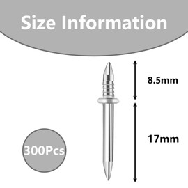 Xohairp 300PCS Double Head Skirting Nail，Non Marks Nail，Solid Wood Baseboard Double-Headed Nails，With Specific Sleeve Tool