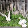 3pcs Lawn Garden Courtyard Resin High Simulation Swan Decoration Animal