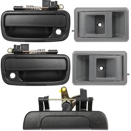 Lcyolada Exterior Door Handle & Interior Door Handle Set Compatible with 1995-2000 Toyota Tacoma,Replaces# 69220-35020, 69210-35020,6909035010