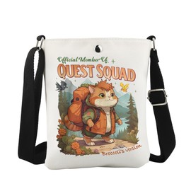 WCGXKO Quest Squad Broccoli Cat Crossbody Bag FW Gift Empyrean Series Fans Gift for Fantasy Book Lover (Quest Squad Cro CA)