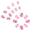 24Pcs White French Press on Nails Short Square XUNCUNFAN Fake