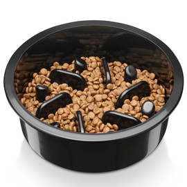 COMESOON Slow Feeder Dog Bowl, Anti-Choking Puzzle Dog Food Bowl Slow Down Eating, Bloat Stop Maze Dog Dishes Fit for COMESOON Dog Bowl Stand DB-G03/DB-B03, Black
